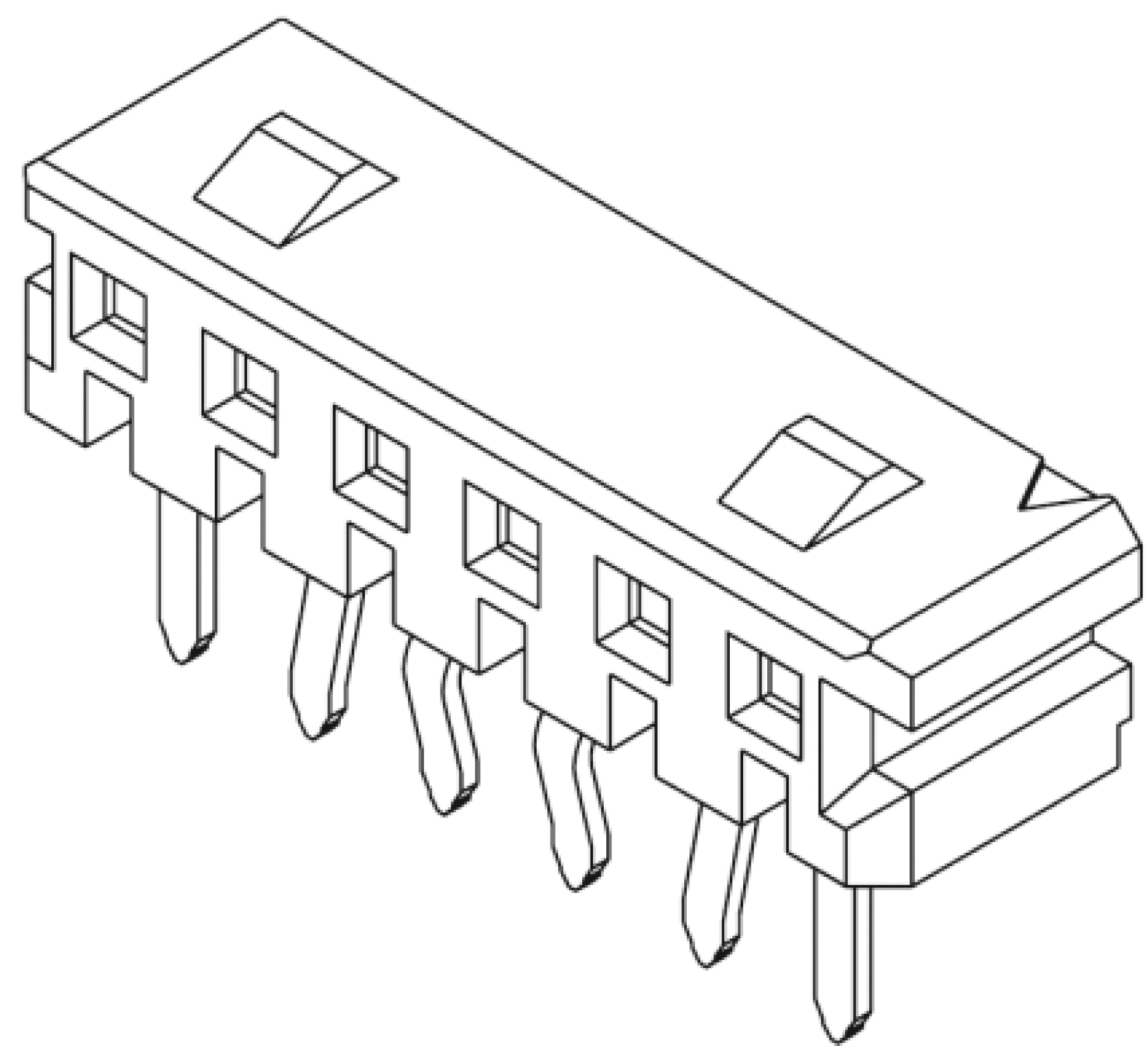 Molex Right Angle Through Hole Mount PCB Socket, 10-Contact, 1-Row, 2mm Pitch, Solder Termination