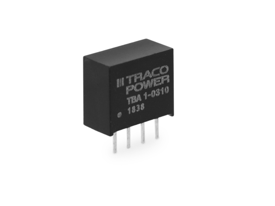 TRACOPOWER TBA 1 DC-DC Converter, 9V dc/ 110mA Output, 10.8 → 13.2 V dc Input, 1W, Through Hole, +85°C Max Temp