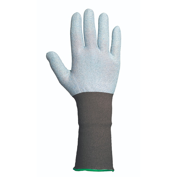 Traffi TG725 Blue Yarn Work Gloves, Size L, Uncoated Coating