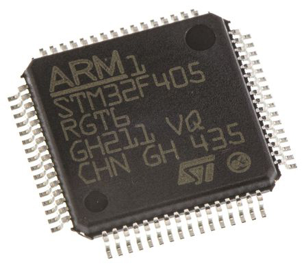 STMicroelectronics STM32F411RET6, 32 bit ARM Cortex M4, STM32F411RE Microcontroller, 100 MHz, 512kB FLASH, 64-Pin LQFP