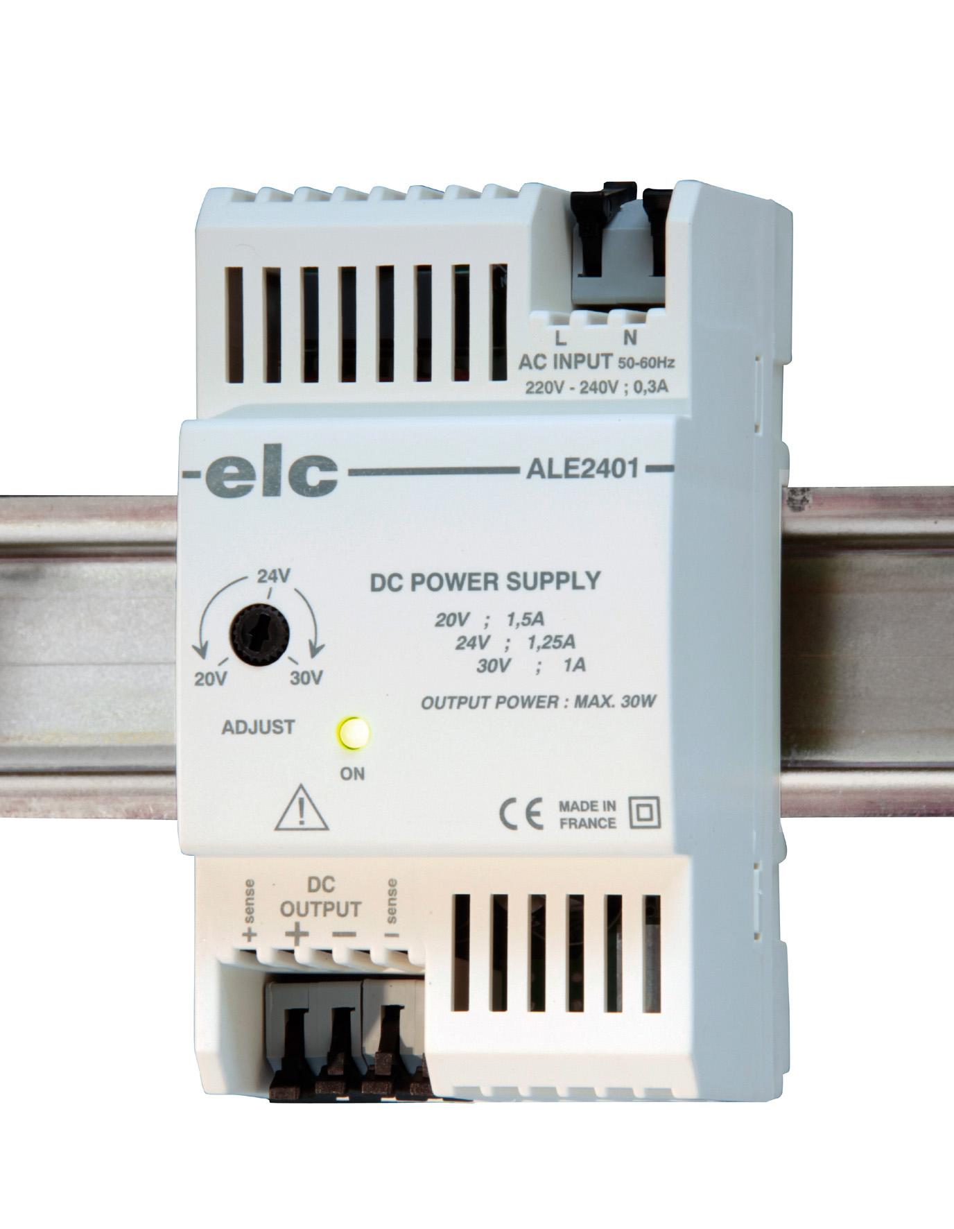 ELC ALE Switched Mode DIN Rail Power Supply, 230V ac ac Input, 24V dc dc Output, 1.25A Output, 30W