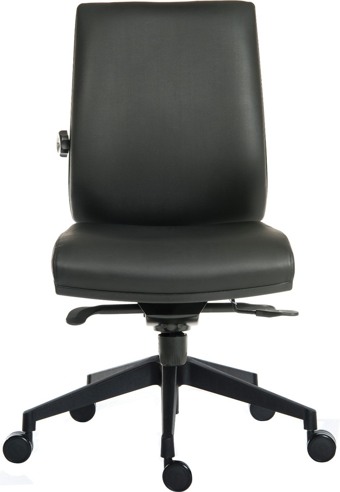 RS PRO Black Polyurethane Operator Chair, 150kg Weight Capacity