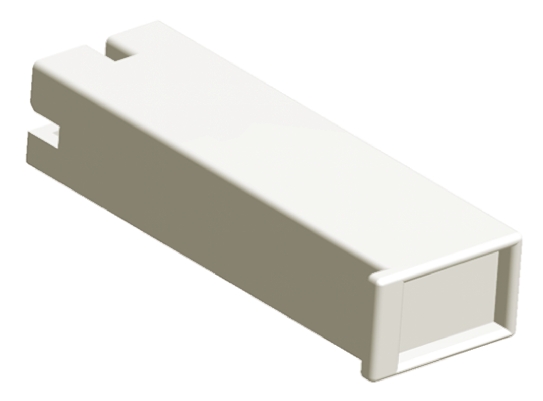 TE Connectivity, Positive Lock .187 Mk II 1 Way Nylon Crimp Terminal Housing, 6.35mm Tab Size, Natural