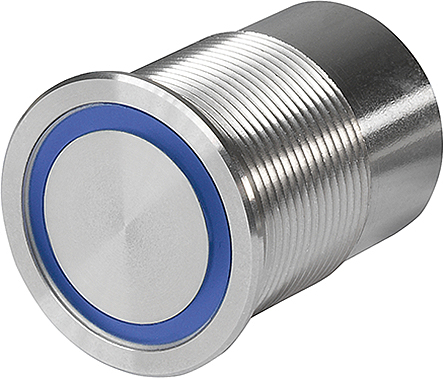 Schurter Illuminated Piezo Switch, Latching, SPDT, IK02, IP67, IP69K, , 100 mA, -40 → +85°C