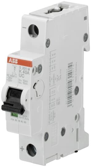 ABB System Pro M Compact S200 M UC MCB, 1P, 60A Curve K, 230V AC, 220V DC, 10 kA Breaking Capacity