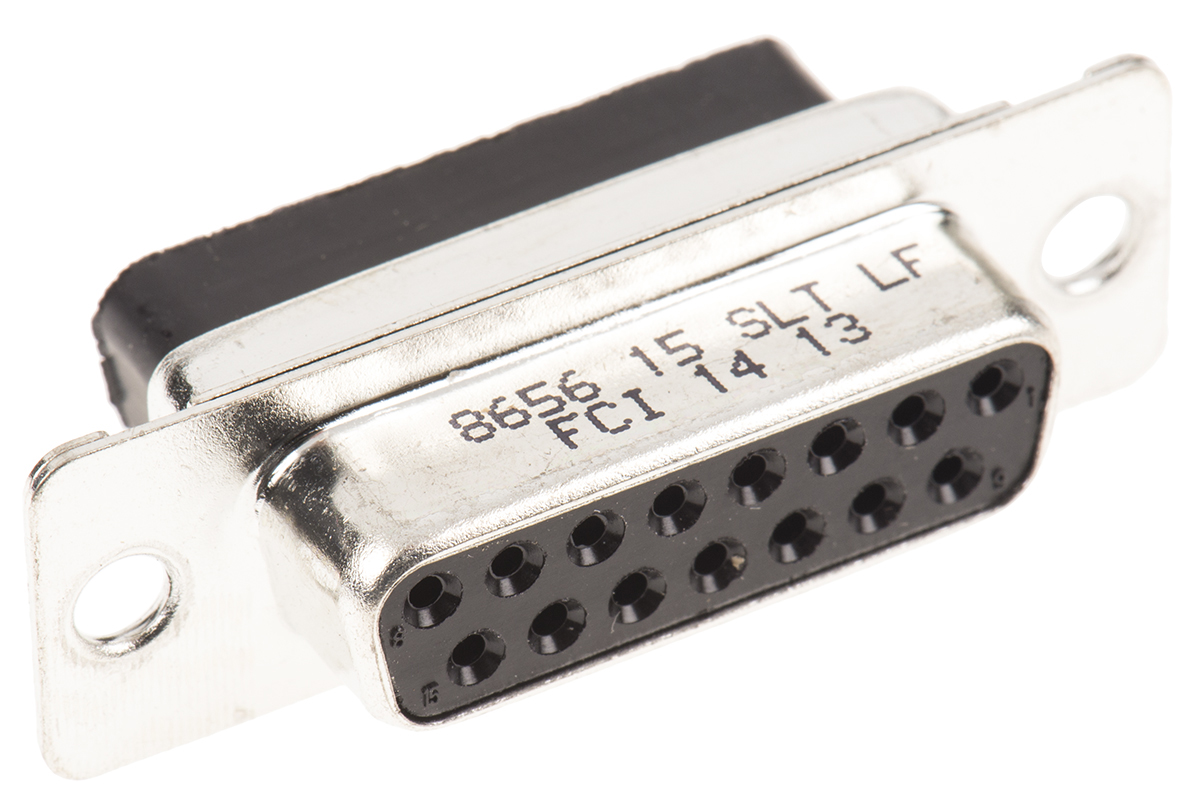 Amphenol Communications Solutions 8656 15 Way Cable Mount D-sub Connector Socket, 2.74mm Pitch