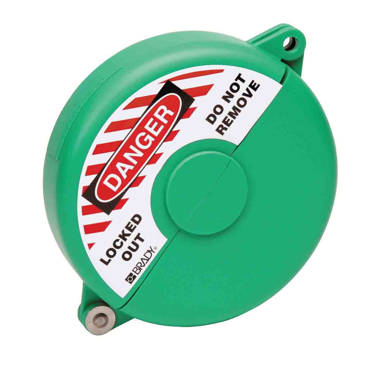 Brady Green 1-Lock Polypropylene Gate Valve Lockout, 9.53mm Shackle, 165.1mm Attachment