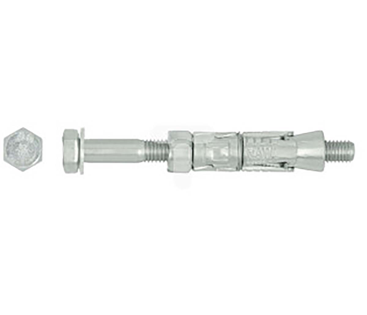 RawlPlug Steel Masonry Anchor M16 x 150mm, 25mm Fixing Hole