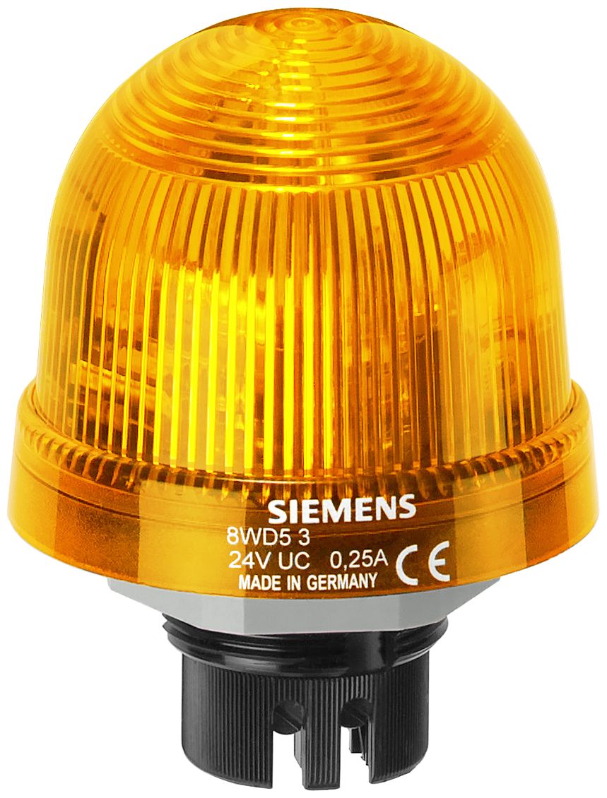 Siemens Yellow Steady Beacon, 12 → 230 V ac/dc, Bayonet Mount, LED Bulb, IP65