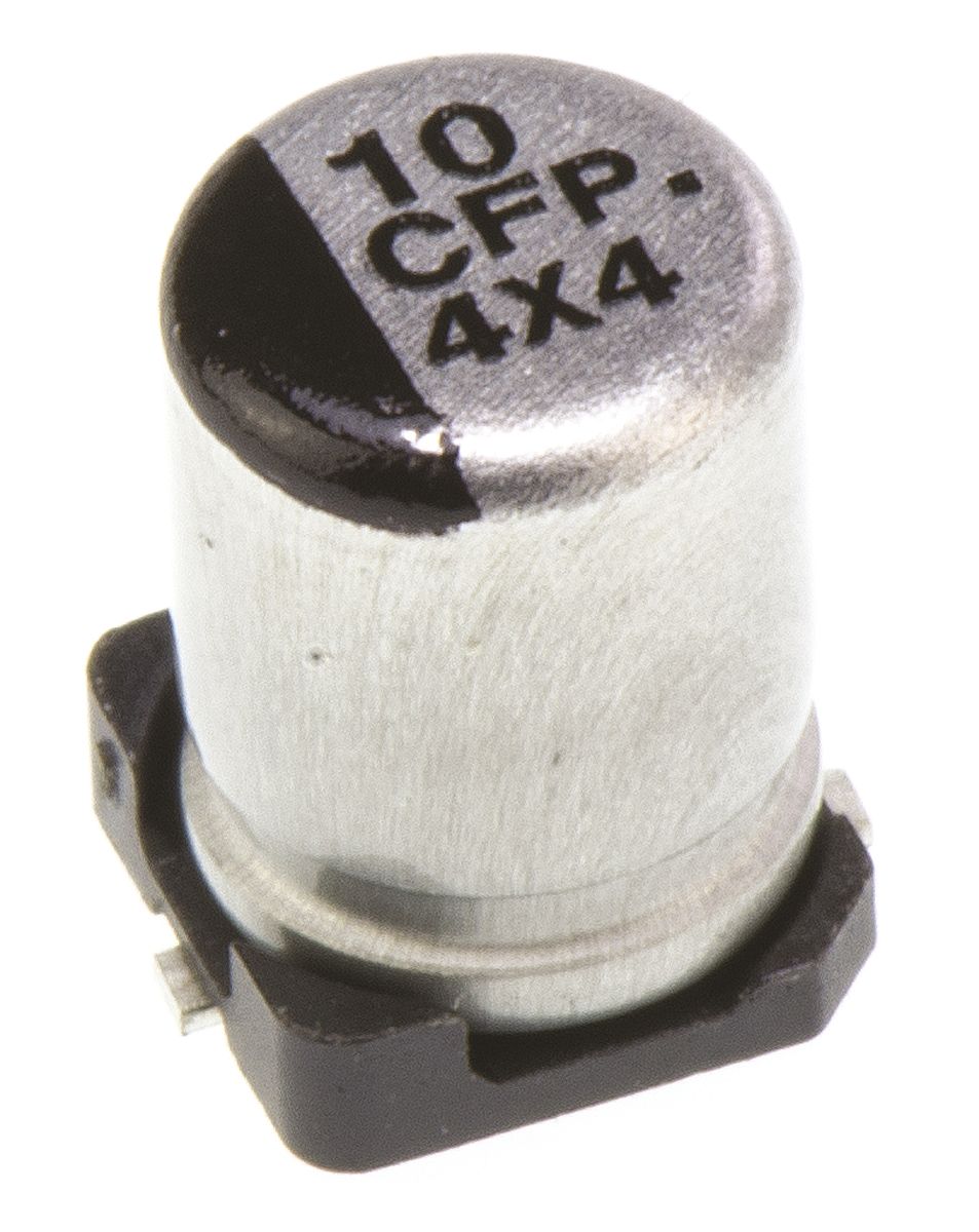Panasonic 10μF Aluminium Electrolytic Aluminium Electrolytic Capacitor 16V dc, Surface Mount - EEEFP1C100AR