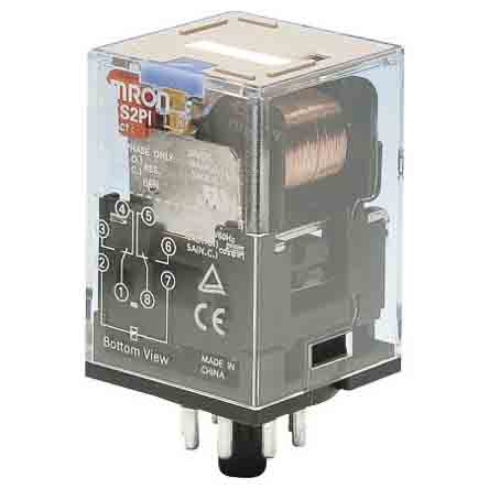 Omron Plug In Non-Latching Relay, 110V dc Coil, 10A Switching Current, DPDT