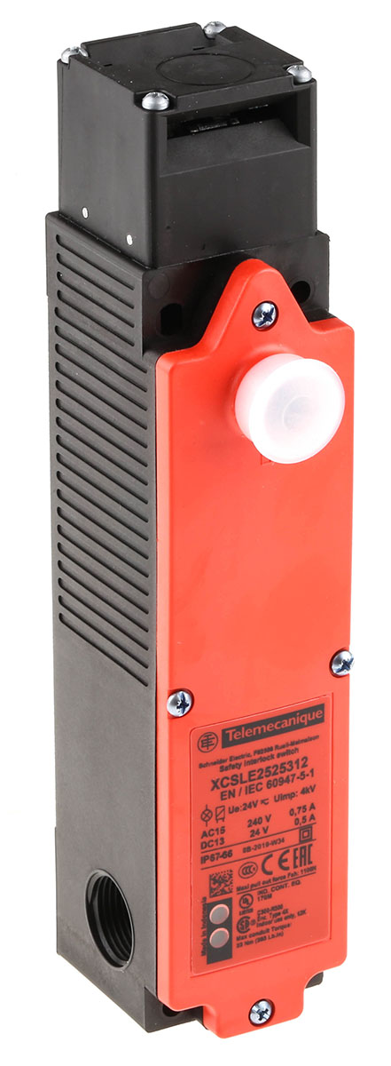 Telemecanique Sensors XCS-LE Series Solenoid Interlock Switch, Power to Unlock, 24V ac/dc
