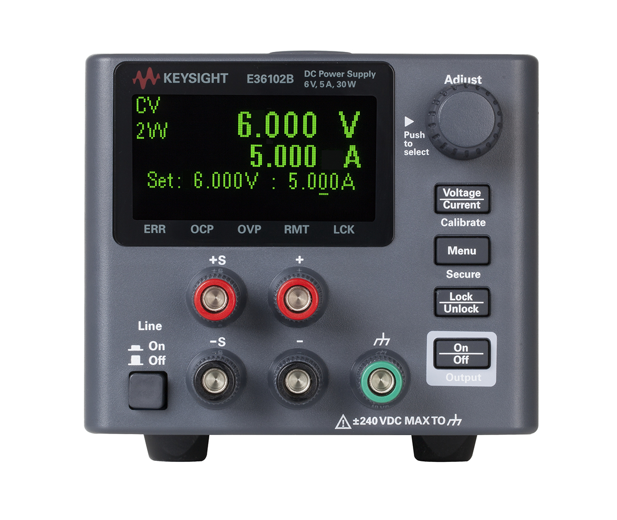 Keysight Technologies E36100B Series Digital Bench Power Supply, 6V, 5A, 1-Output, 30W - RS Calibrated