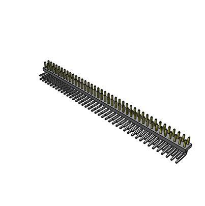 Samtec TMM Series Right Angle Through Hole PCB Header, 50 Contact(s), 2 mm Pitch, 2 Row, Unshrouded