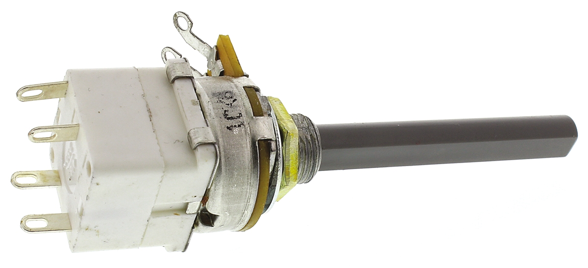 TE Connectivity 23 10kΩ Rotary Potentiometer 1-Gang Panel Mount, 1624213-2