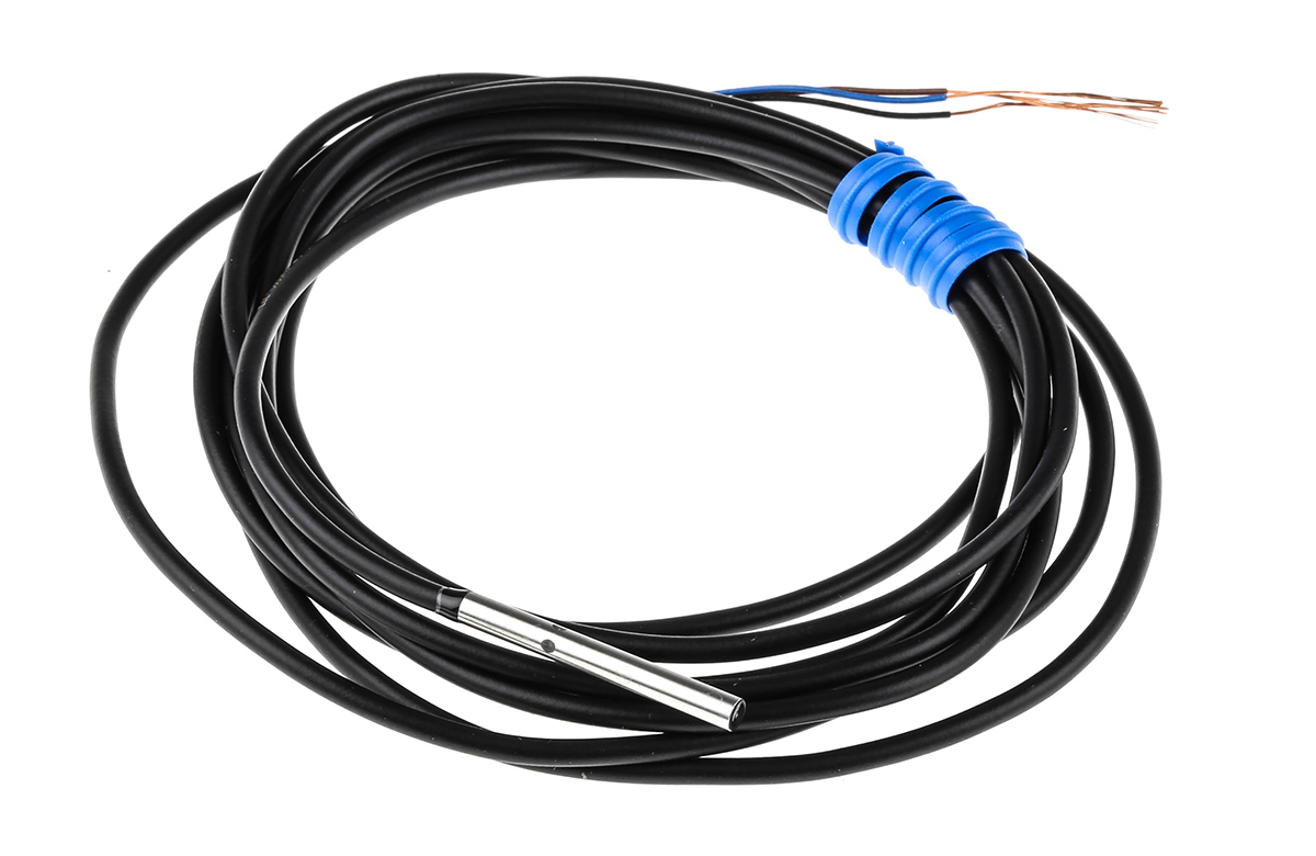Omron Inductive Smooth Barrel Proximity Sensor, 0.8 mm Detection, NPN NO, 10 → 30 V dc