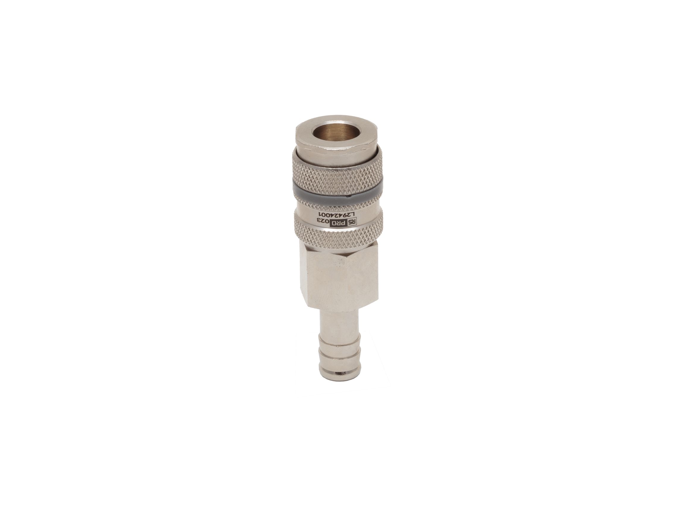 RS PRO Brass, Steel Female Pneumatic Quick Connect Coupling, 13mm Hose Barb