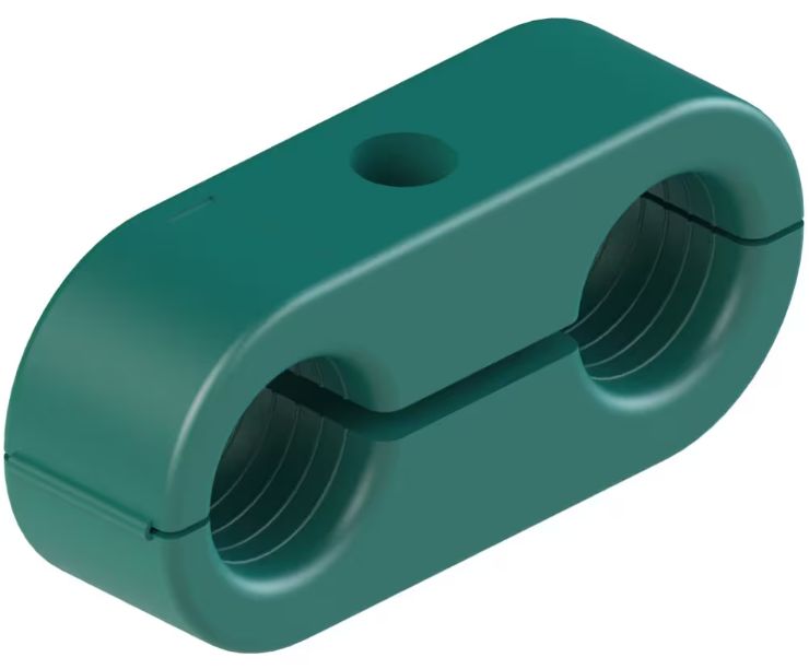 Parker Double Hydraulic Pipe Clamp for 15mm tube, ROPD315X
