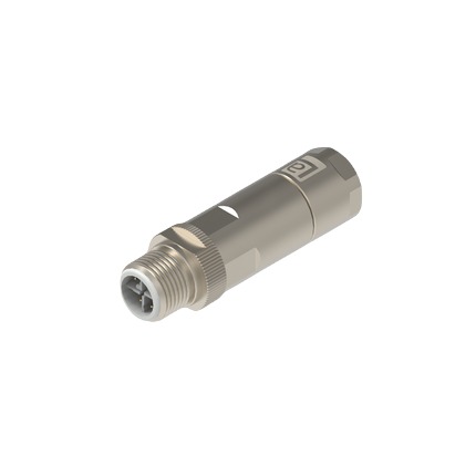 Lumberg Automation M12 Crimp Rail Series Ethernet Connector, Cable, Cat6a Straight