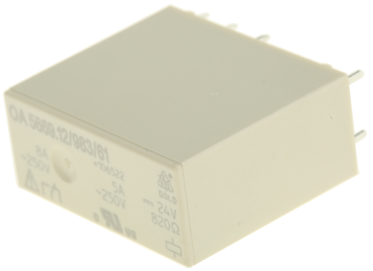 Dold PCB Mount Force Guided Relay, 24V dc Coil Voltage, 2 Pole, DPDT