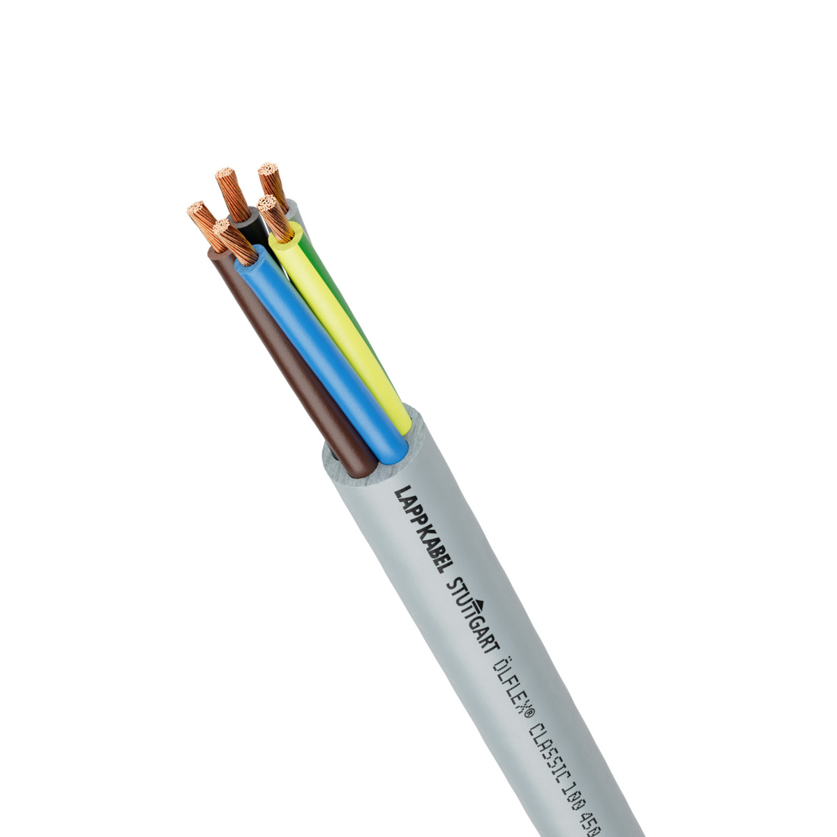 Lapp 10102 Control Cable, 5 Cores 4 mm² 12 AWG, Unscreened, 1 m, Grey Polyvinyl Chloride Sheath