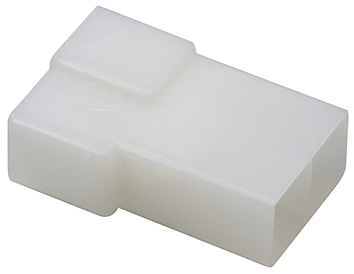 TE Connectivity, AMP FASTIN-FASTON 2 Way Nylon Crimp Terminal Housing, Natural