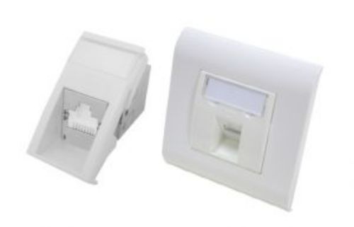 Molex Premise Networks Female Ethernet Connector, Snap-In, Cat6a 22.5X45 Port 1 -Way