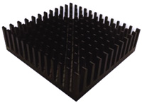 Fischer Elektronik Heatsink, Universal Square Alu, 9K/W, 43.6 x 43.6 x 12.3mm, Adhesive Foil, Conductive Foil