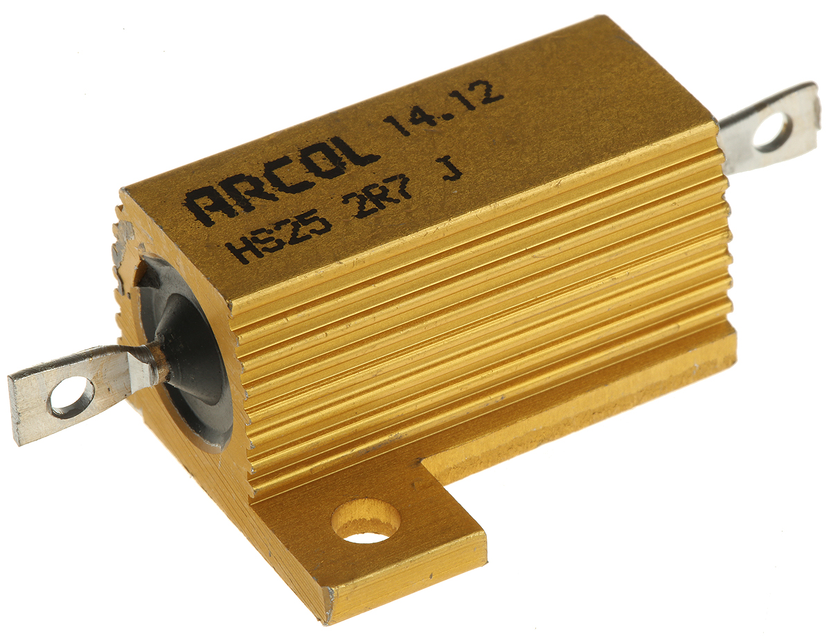 Arcol, 2.7Ω 25W Wire Wound Chassis Mount Resistor HS25 2R7 J ±5%