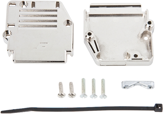 Amphenol Communications Solutions 863093C Series Thermoplastic D Sub Backshell, 25 Way, Strain Relief