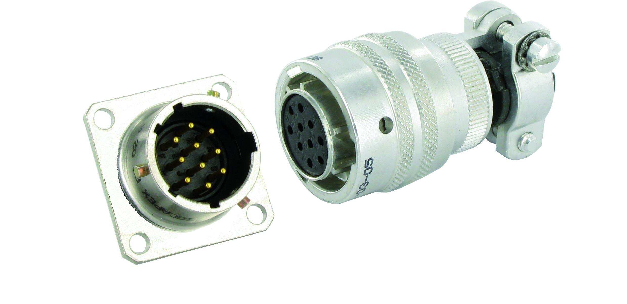 Amphenol Socapex, PT06E 12 Way Cable Mount Circular Connectors Plug, Pin Contacts,Shell Size 14, Push-Pull