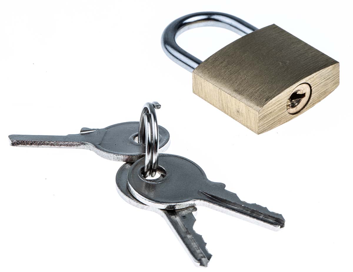 RS PRO Key Metal Padlock, Keyed Alike, 3mm Shackle, 20mm Body