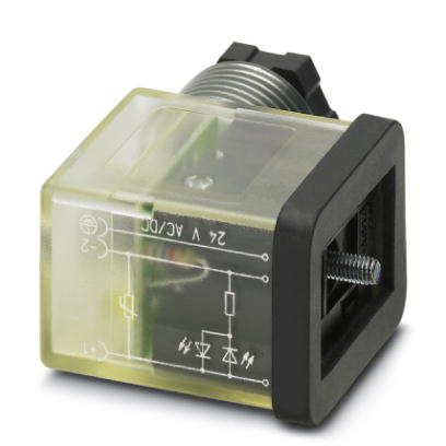 Phoenix Contact Solenoid Valve Connector with Indicator Light, 24 V ac Voltage
