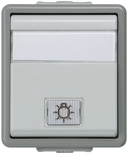 Siemens Grey Rocker Light Switch, 2 Way, 1 Gang, Delta