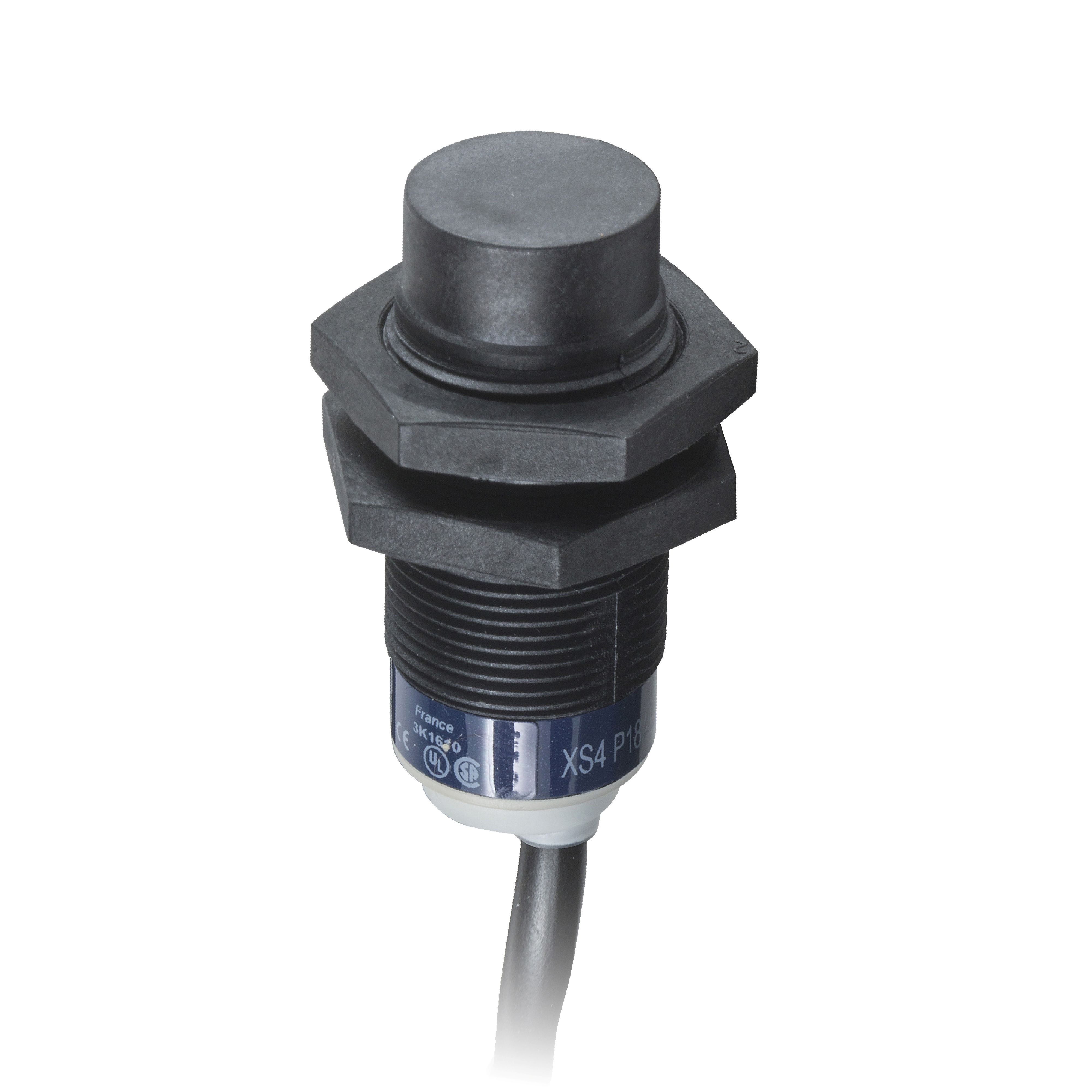 Telemecanique Sensors Inductive Threaded Barrel Proximity Sensor, M18, 8 mm Detection 0-10 V, 24 → 48 V dc