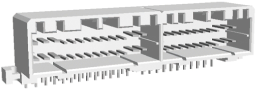 TE Connectivity, MULTILOCK 040/070 Female Connector Housing, 48 Way, 2 Row Right Angle