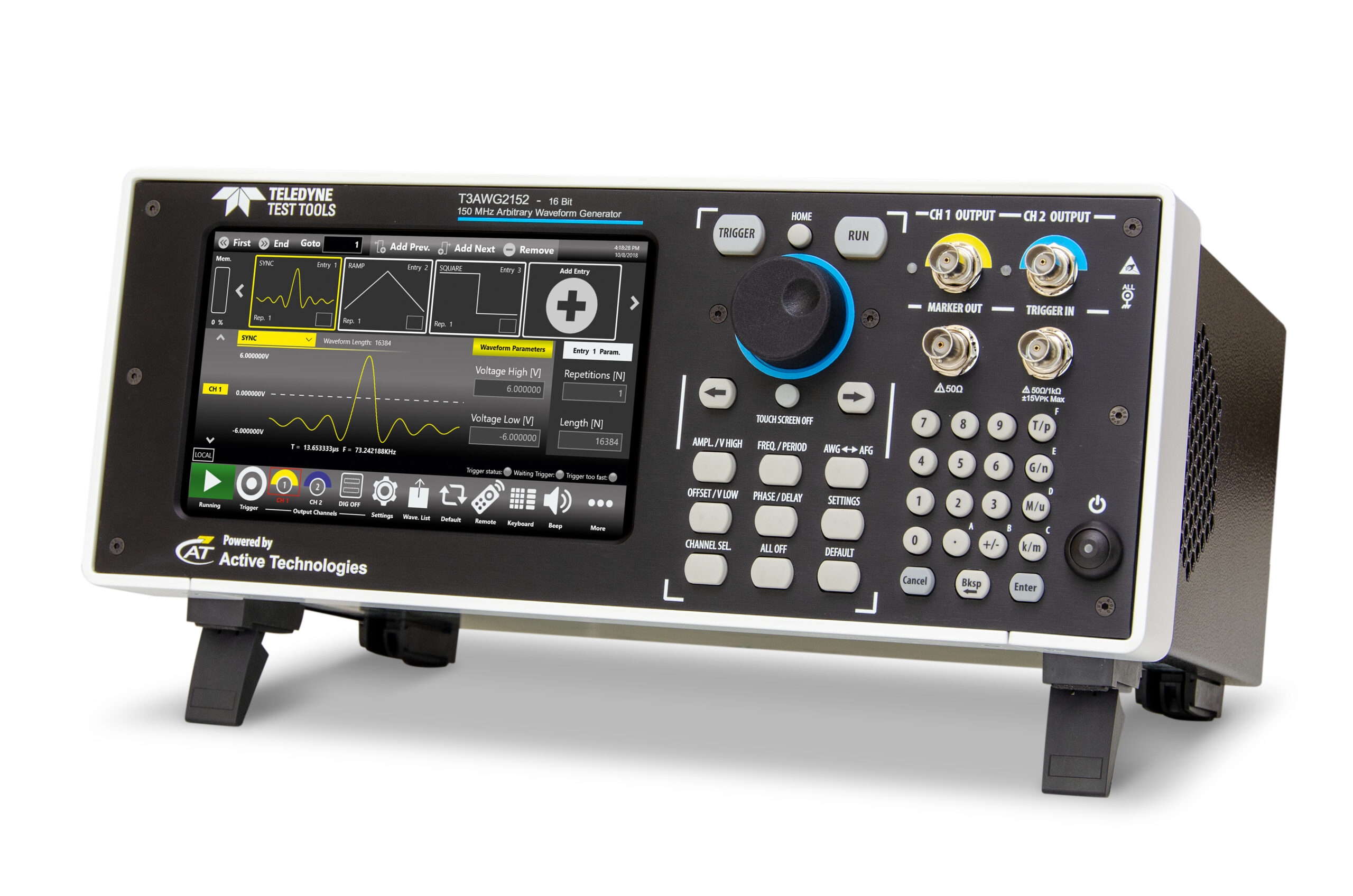 Teledyne LeCroy Arbitrary Waveform Generator, 150 MHz Max, 10-Channel, 1 ?Hz Min - With RS Calibration