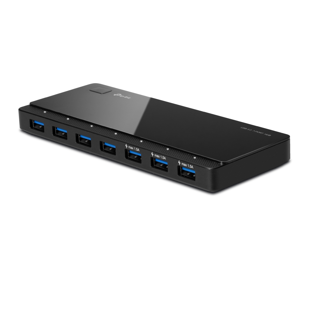 TP-Link 7 Port USB 1.1, USB 2.0, USB 3.0 USB A USB 3.0 Hub, AC Adapter Powered, 165 x 65.5 x 17.5mm
