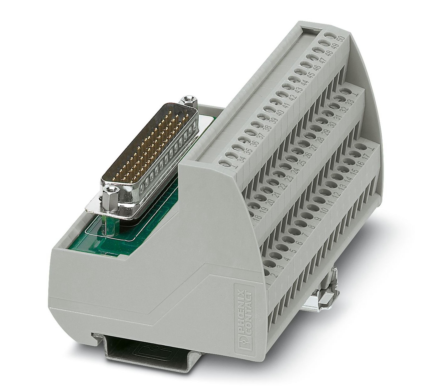 Phoenix Contact VIP-3 Series 50-Contact Male Interface Module, D-sub Connector, DIN Rail, 2A