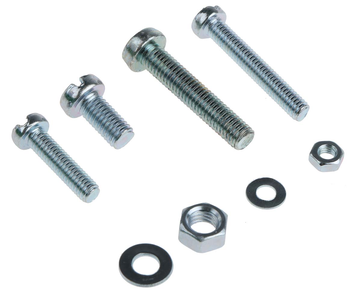 RS PRO Steel 2370 Piece Slot Drive Screw/Bolt, Nut & Washer Kit