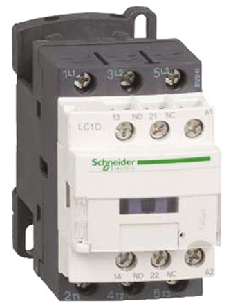 Schneider Electric LC1D Series Contactor, 24 V ac Coil, 3-Pole, 25 A, 15 kW, 3NO, 300 V dc, 690 V ac