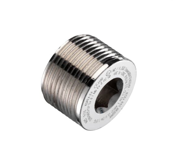 Thomas & Betts Stopping Plug, M32, Nickel Plated Brass, Threaded
