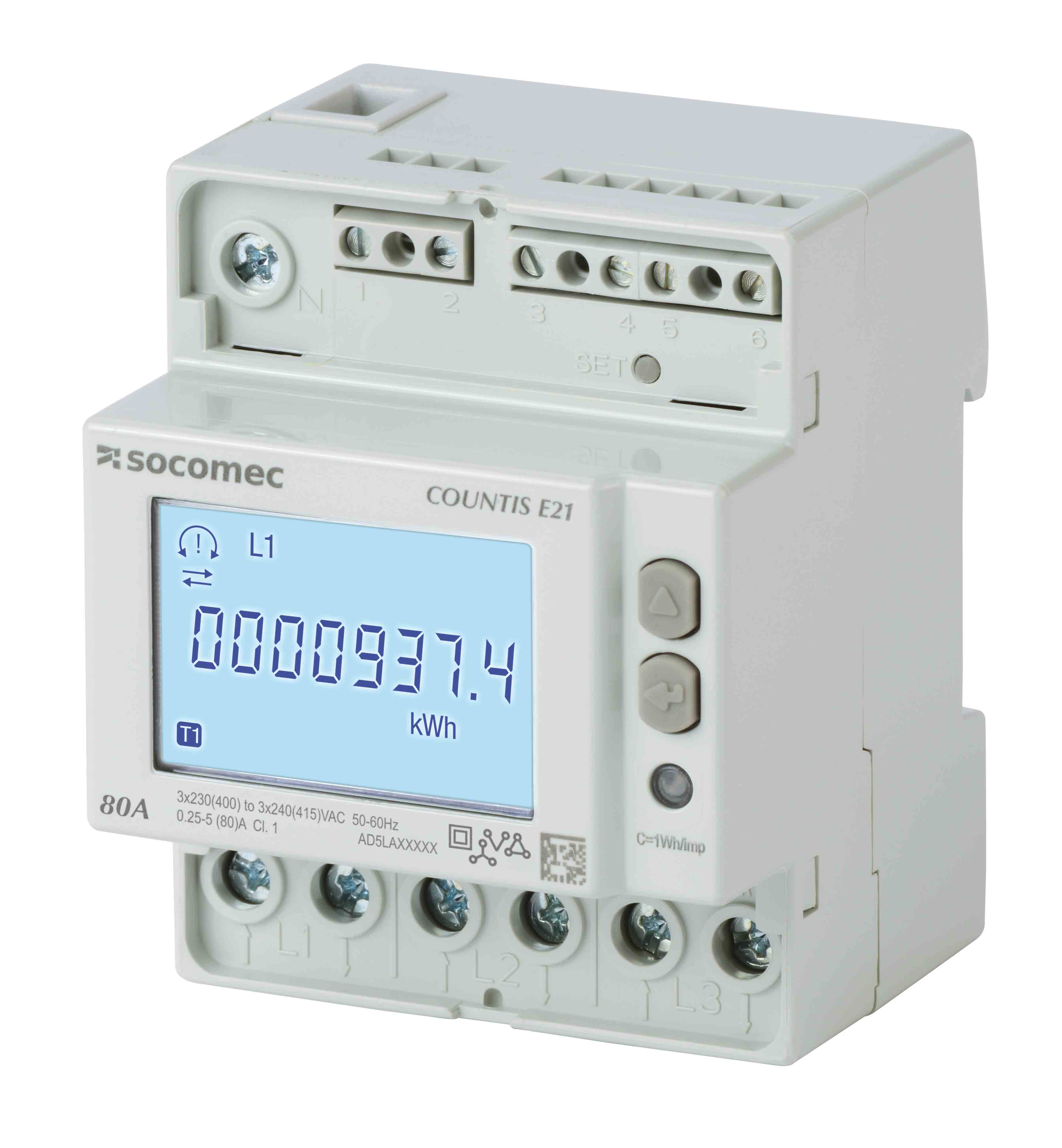 Socomec 3 Phase LCD Energy Meter