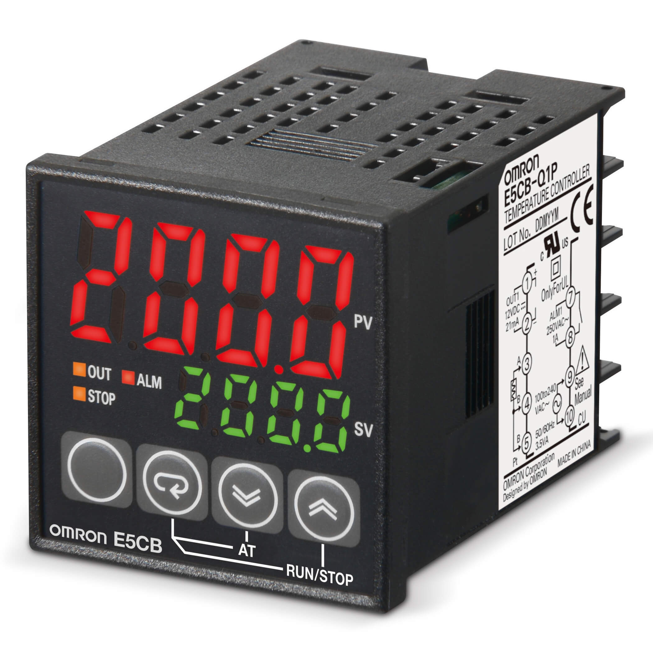 Omron E5CB Panel Mount Controller, 48 x 48mm 2 Input, 3 Output Relay, 24 V ac/dc Supply Voltage ON/OFF, PID, 2-PID
