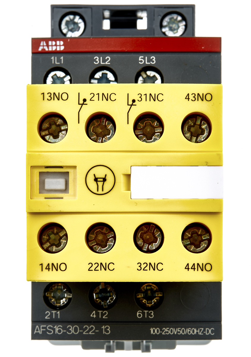 ABB Jokab AFS Contactor, 100/250 V ac/dc Coil, 3-Pole, 30 A, 9 kW 24 V, 3 NO, 600V