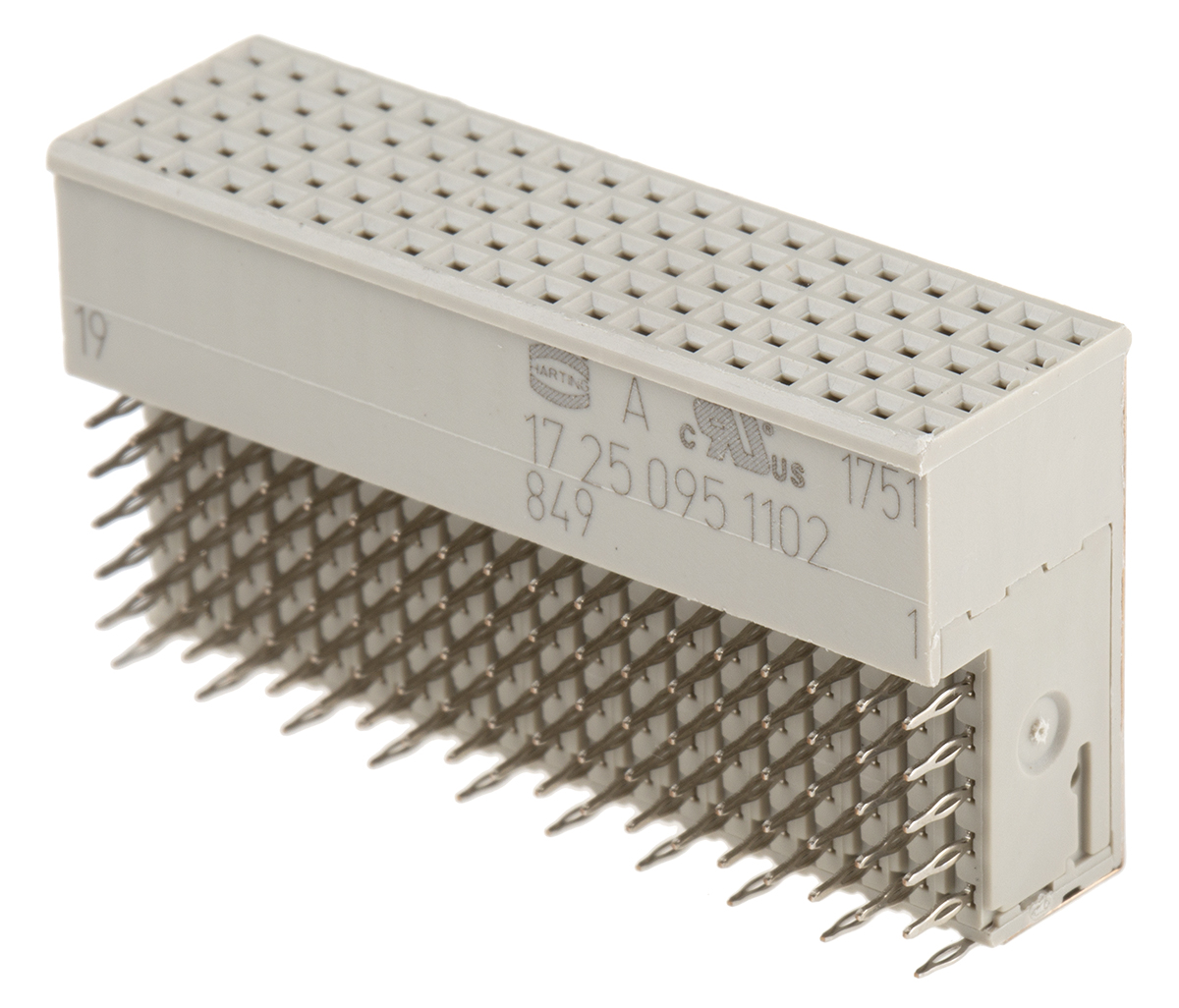 HARTING, Har-Bus HM 2mm Pitch Backplane Connector, Female, Right Angle, 7 Row, 95 Way