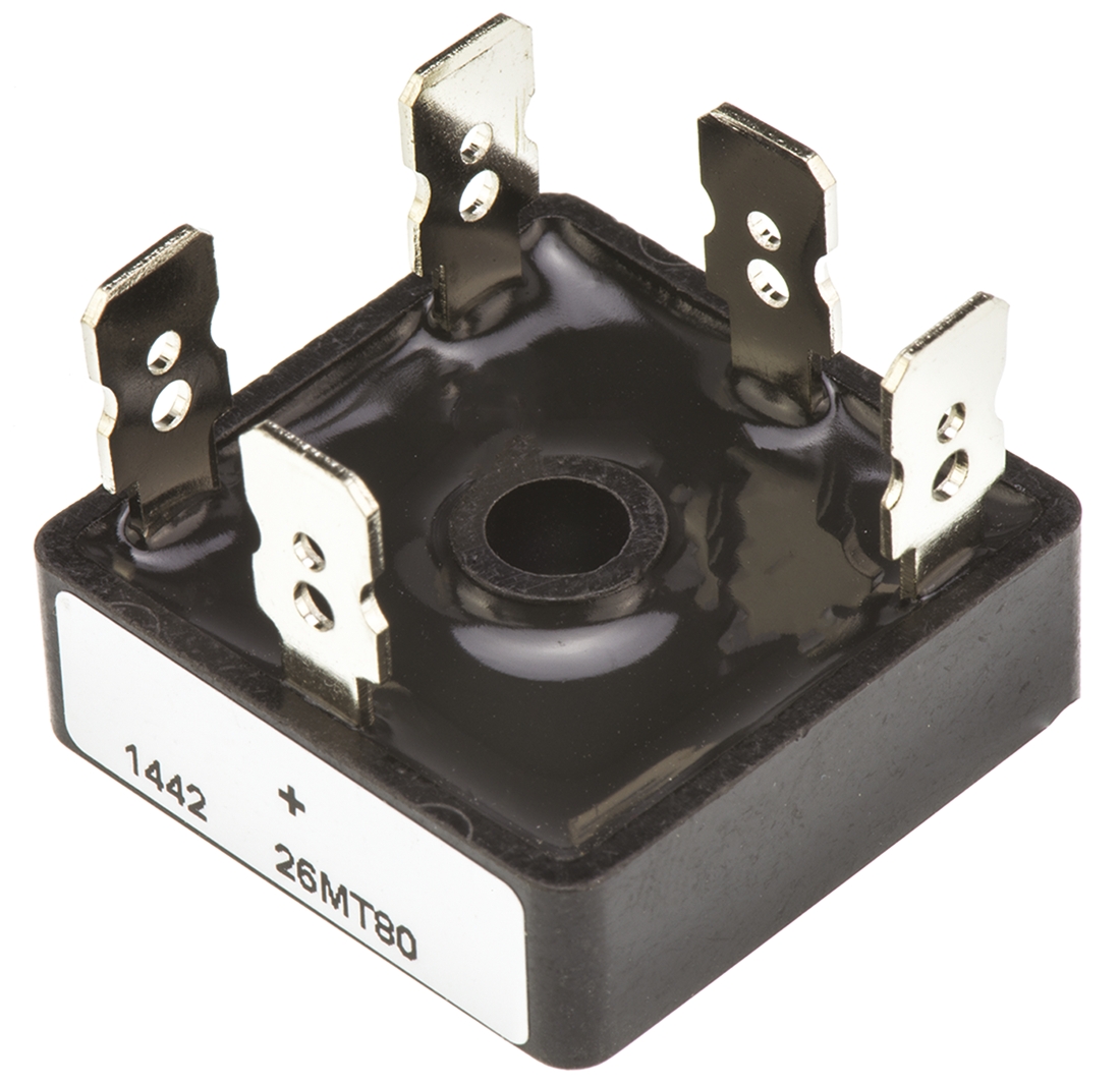 Vishay Bridge Rectifier, 25A, 800V, 3-phase, 5-Pin