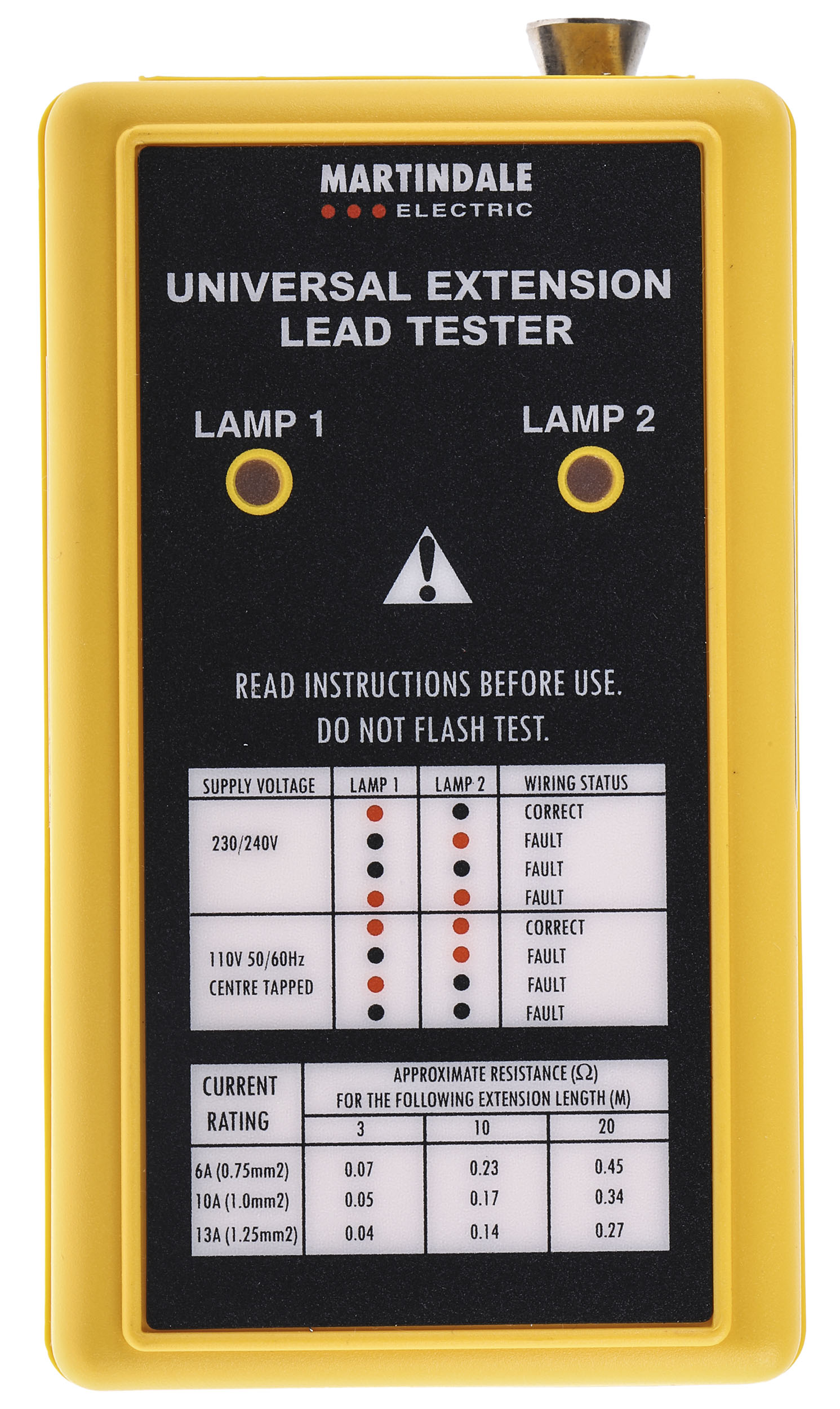 Martindale LTDV PAT Tester, Test Lead Test Type