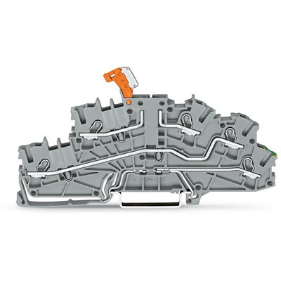 WAGO 2003-6644 TOPJOB S Series Grey, 2.5mm², 3-Level, Push In Termination