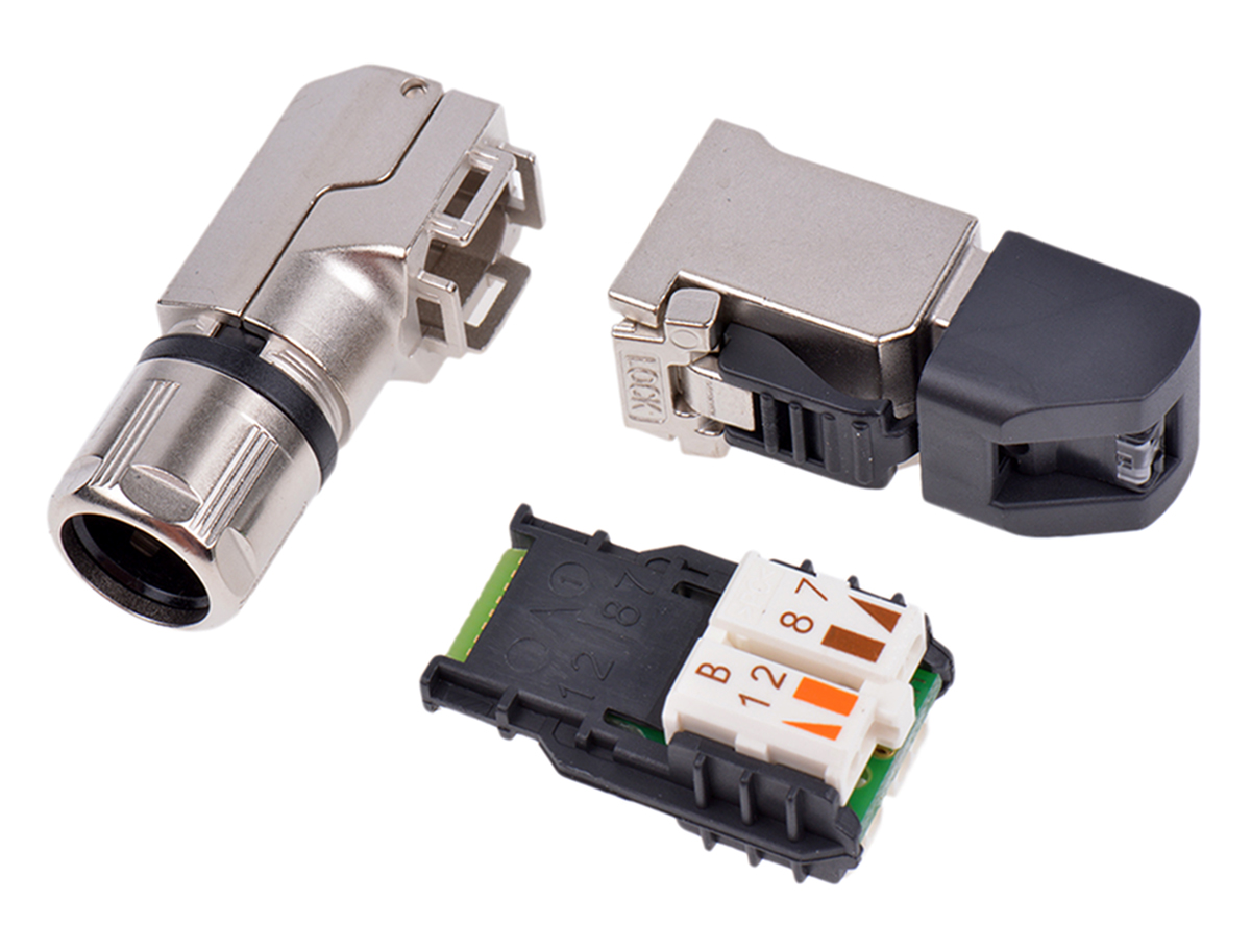 Telegartner MFP8 Series Male RJ45 Connector, Cable Mount, Cat6a Right Angle 4P4C -Way